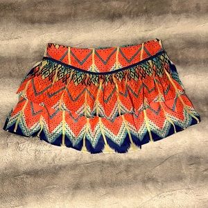 Smash! Pink & Blue Tiered Skort Size L